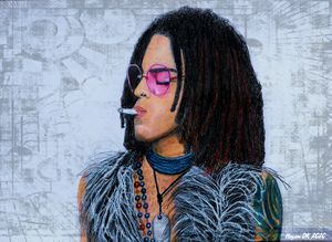 Lenny Kravitz hippie style - Hayam DK Art - Paintings & Prints, People &  Figures, Celebrity, Musicians