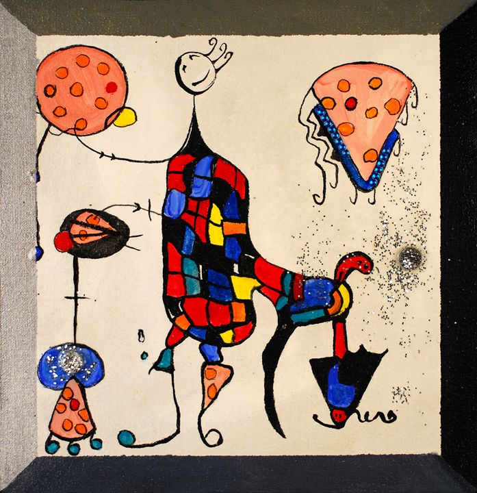 Miro ness Pizza Kirby Lewis West Virginia Artist Paintings Prints Food Beverage Bread Pasta ArtPal