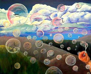 Bubbles on the road