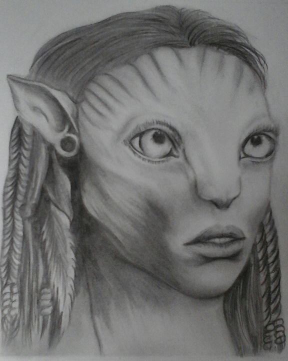 Store Avatar Neytiri drawing.. framed