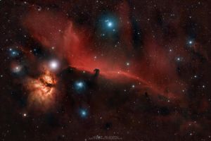 The Horsehead and Flame Nebula