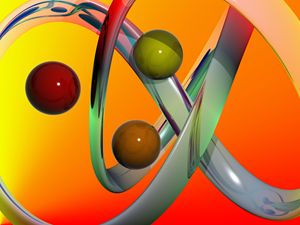three balls background 3d abstract
