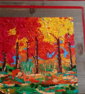 Colourful autumn trees ,oil paint. - ARTISTICAA - Paintings & Prints,  Landscapes & Nature, Forests, Boreal & Temperate - ArtPal