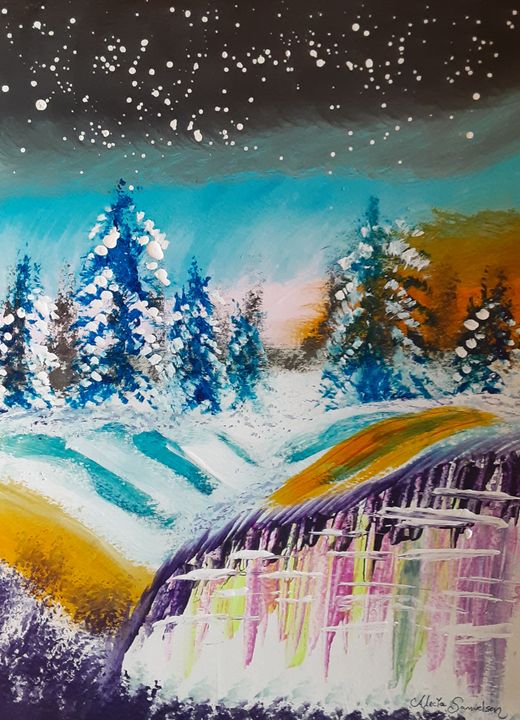 Winter Wonderland in Vibrant Color - Alecia Samuelson's Art