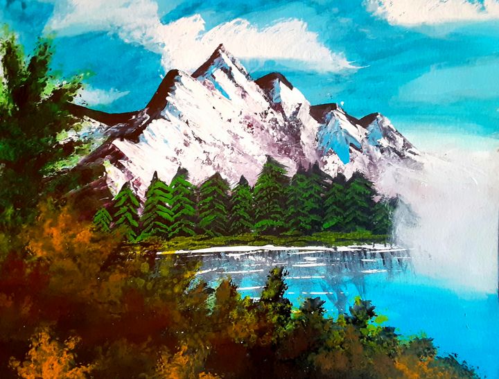 Snow Covered Mountains on a Crystal - Alecia Samuelson's Art