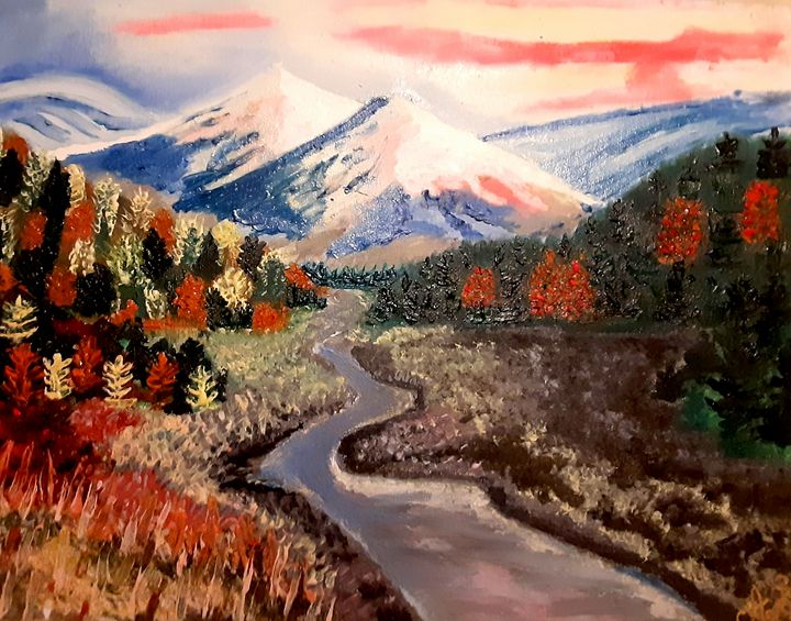 A River in the Mountains - Alecia Samuelson's Art