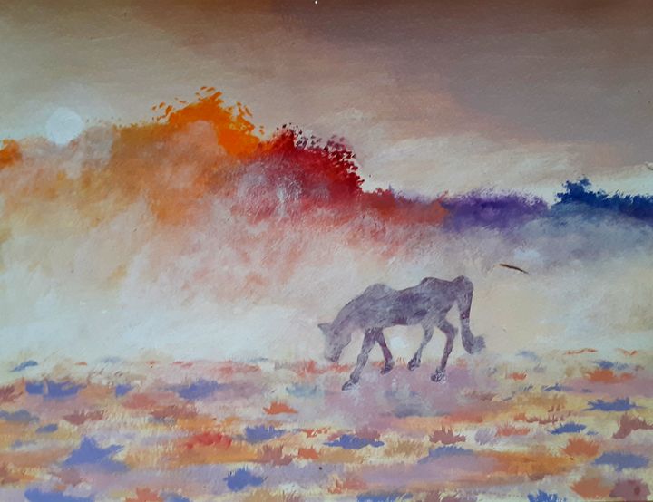 A Horse Hidden in the Fog - Alecia Samuelson's Art
