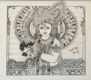 Krishna Pencil Art