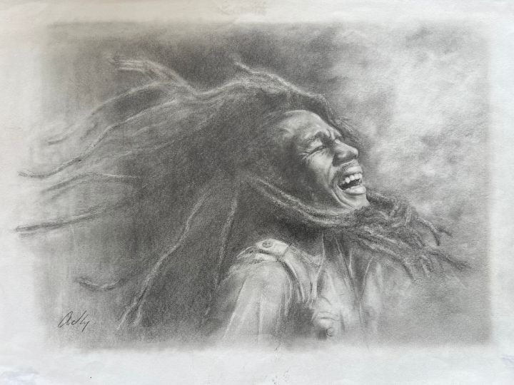 Bob Marley (sketch) by Sarah Layzell