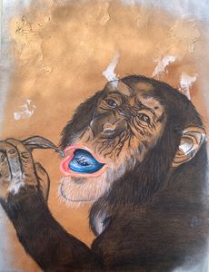 Drinking monkey