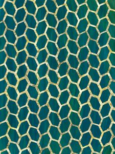 Green & Gold Abstract Leaf Pattern