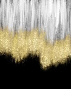 Black, White and Gold Glitter