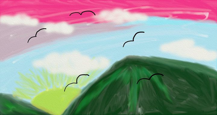 Cotton Candy Sky - haylie112299 - Digital Art, Landscapes & Nature