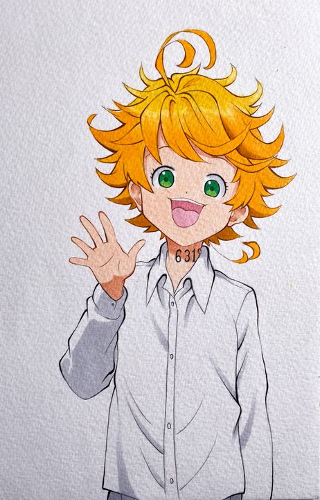 Emma from 'The Promised Neverland' - ari's gallery - Paintings & Prints,  Entertainment, Television, Anime - ArtPal