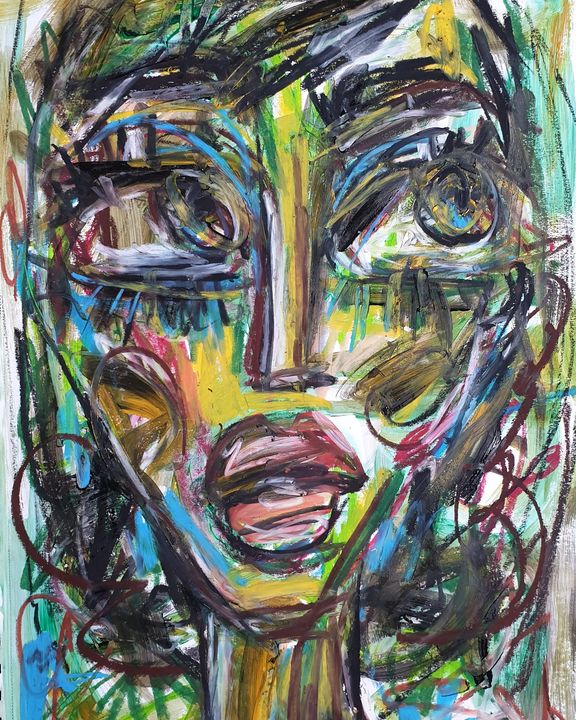 Abstract artwork expressionism - PortraitArtByRosa