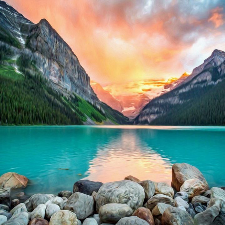 Lake Louise oil painting - Art On Wheels - Paintings & Prints ...