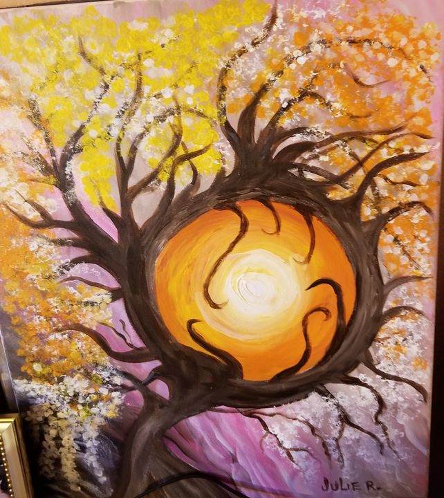 Strange tree grabbing the sun - Julie’s Art and Portraits