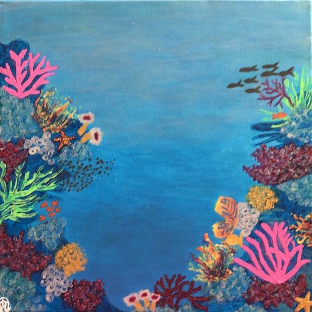Vibrant Coral Reef Sav S Art Paintings Prints Landscapes Nature Beach Ocean Underwater Artpal