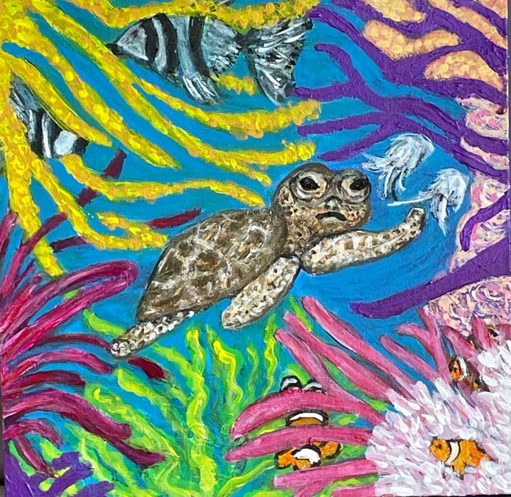 Keep On Swimming - Beth Walters - Paintings & Prints, Animals, Birds ...