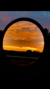 Reflection of a sun set