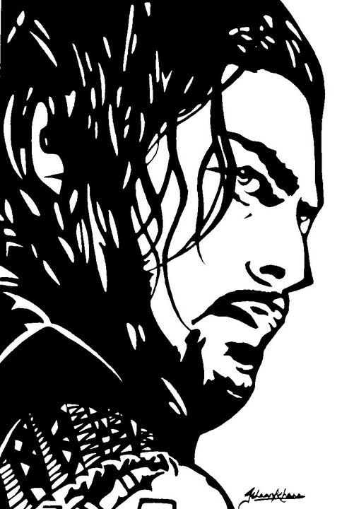The Following Contest  pigtailsandcombatboots Roman Reigns sketch card