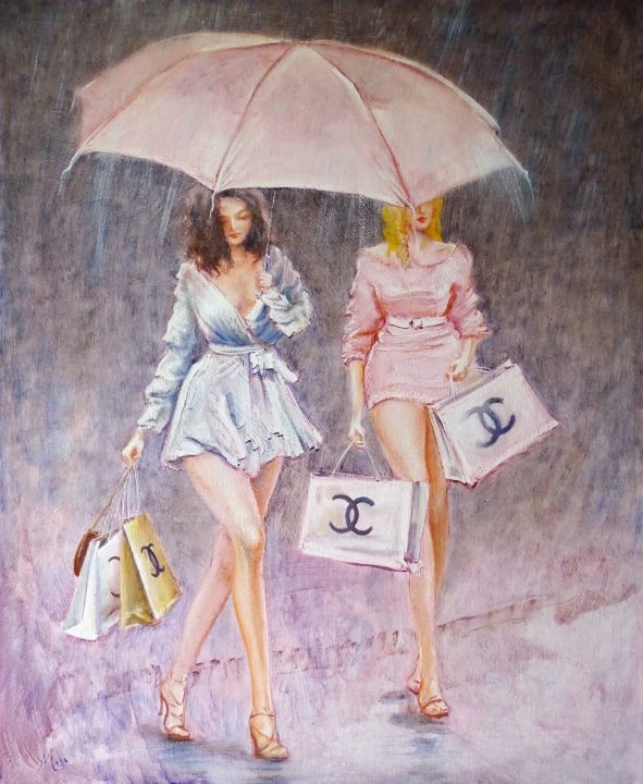 Shopping @ Chanel - Isabel Mahe - Paintings & Prints, People & Figures,  Fashion, Female - ArtPal