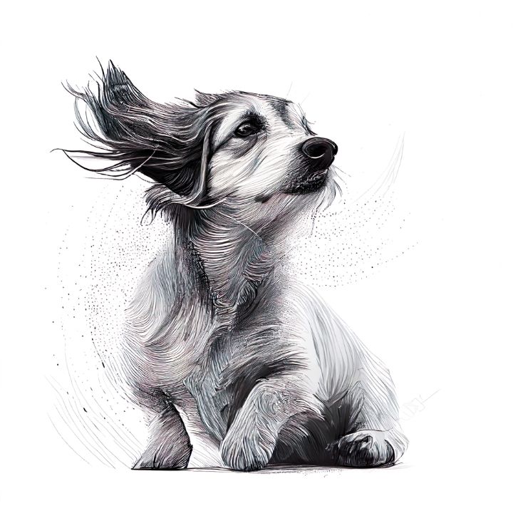 Labrador retriever hand drawn dog sketch Vector Image