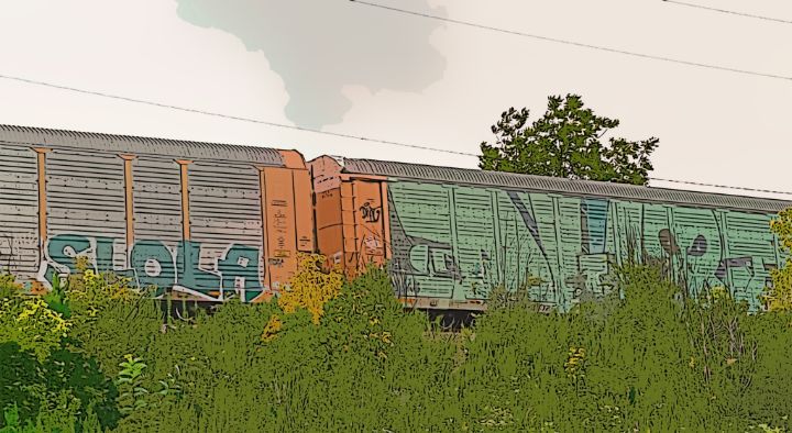 Cartoon Train - PhotoArt