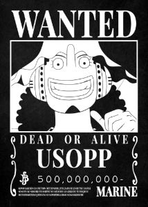 Usopp One Piece Wanted - One Piece - Digital Art, People & Figures,  Animation, Anime, & Comics, Anime - ArtPal