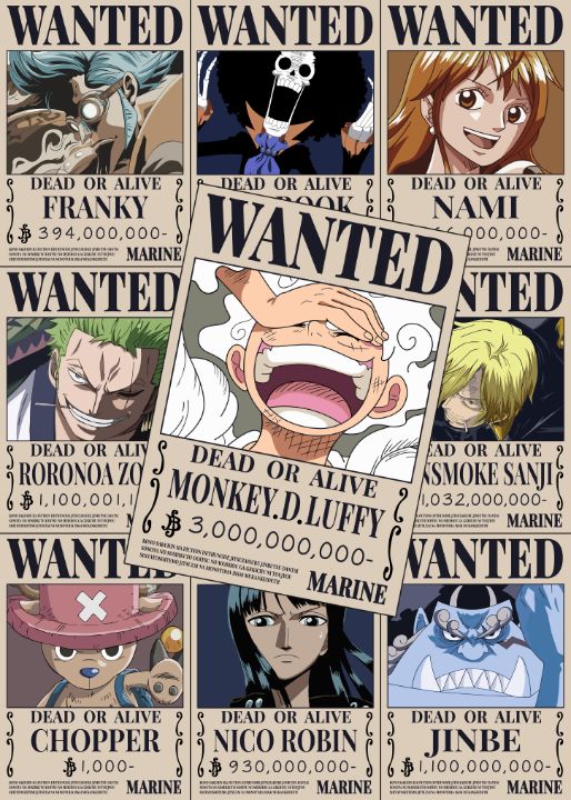 ONE PIECE WANTED: Dead or Alive Poster: Luffy ( Official Licensed ) – THE  NERD CAVE