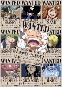  One Piece - Anime/Manga Poster (Wanted Dead Or Alive