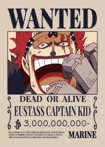 Captain Kid One Piece Wanted - One Piece - Digital Art, People & Figures,  Animation, Anime, & Comics, Anime - ArtPal