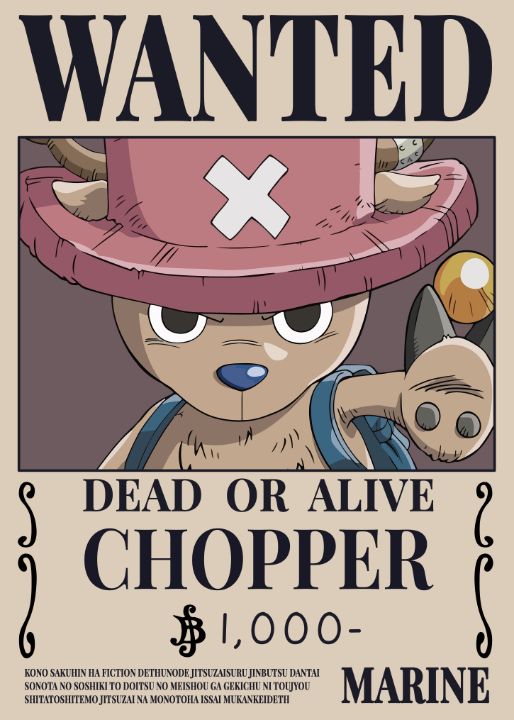  One Piece - Anime/Manga Poster (Wanted Dead Or Alive