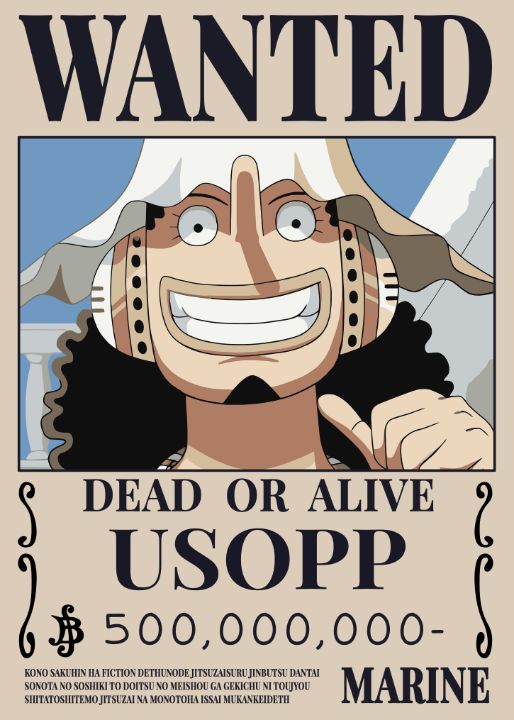 Wanted Usop One Piece Anime Pin