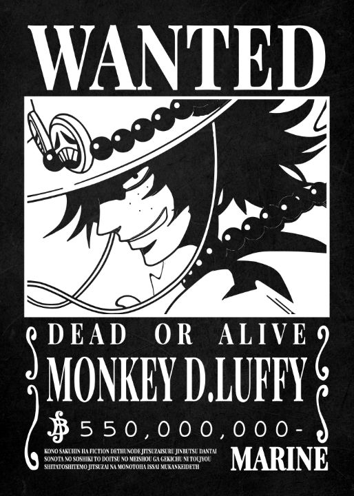 Poster One Piece Portgas D. Ace Wanted