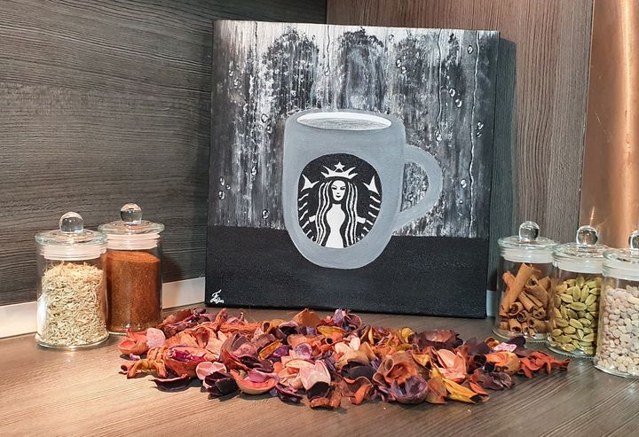Starbucks Coffee Cup Farzanart Paintings Prints Food Beverage Coffee Tea Other Coffee Tea Artpal