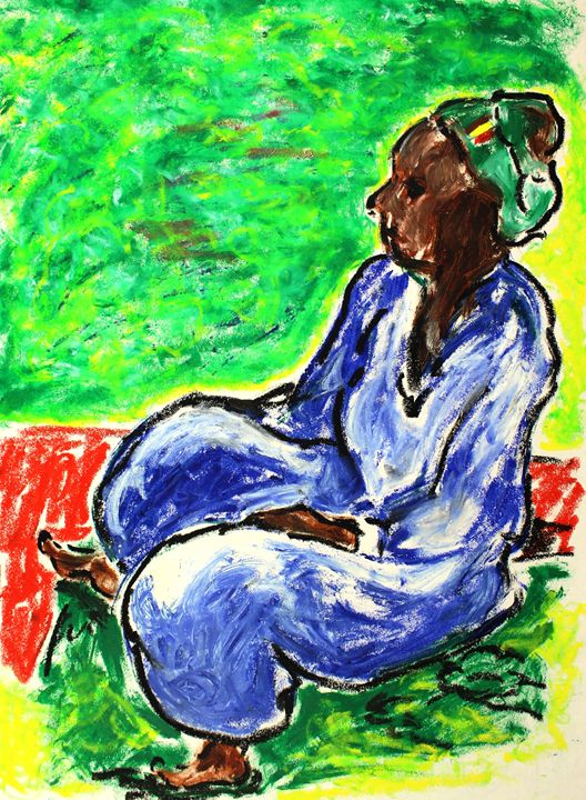 Woman Seated Inspired by Paul Gaugui - Greg Thweatt