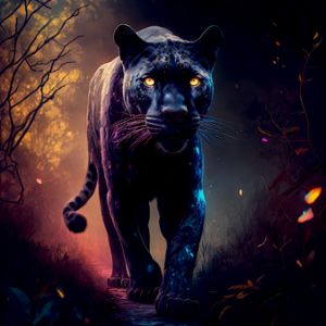 Black Panther, generative AI - The design studio - Digital Art, Animals,  Birds, & Fish, Wild Cats, Panther - ArtPal