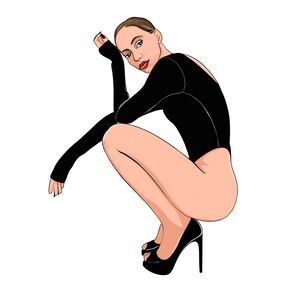 Girl in high heels.