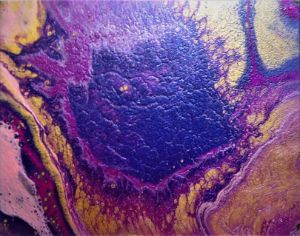 Purple Nebula of the Micro Universe - Galactic Art