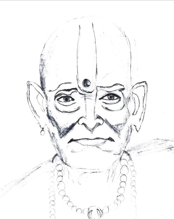 Shree Swami Samarth Sketch by Reshmaveera Dhuru