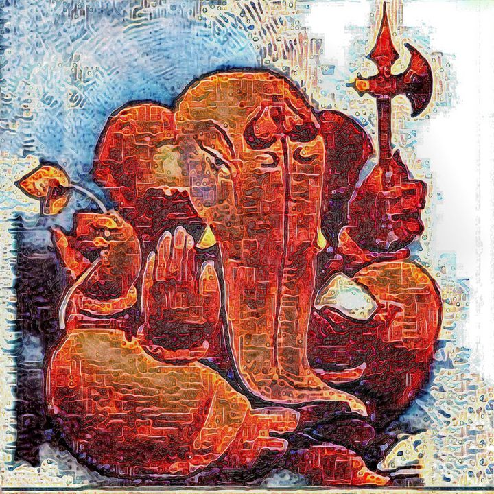 Ganesh 13 - size  18 x 18 inch - And Art