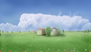 Italian fields in springtime