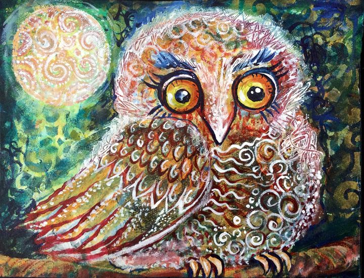 Bright Eyes - Cheryle Bannon - Paintings & Prints, Animals, Birds ...