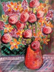 Orange and peach bouquet - Cheryle Bannon