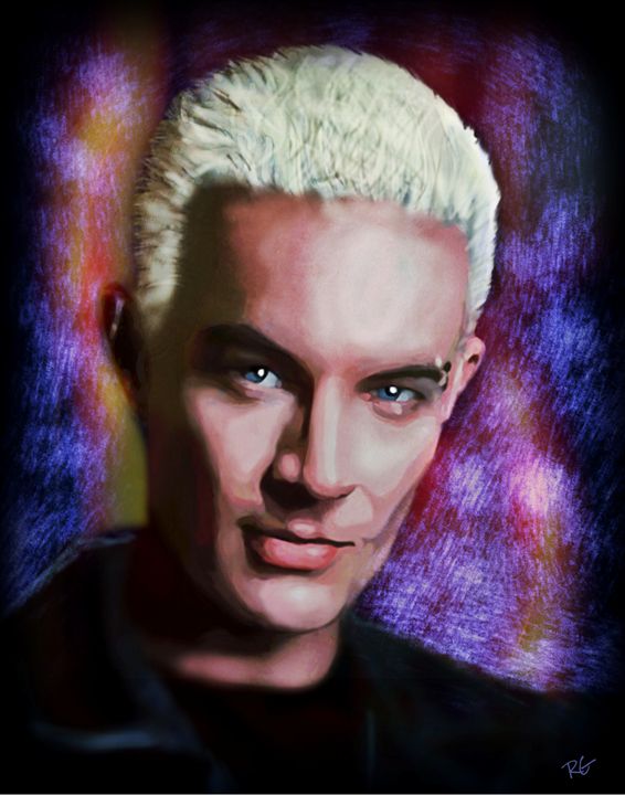 Buffy the Vampire Slayer: Spike Art - RGIllustration - Paintings & Prints,  Entertainment, Television, Cult TV Classics - ArtPal