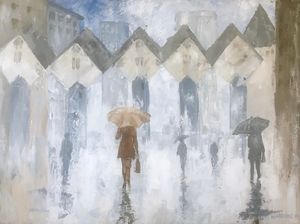 Walking in the rain 2 - W. Arendsz