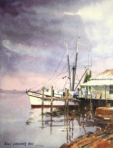 Shrimp Boat Amelia Island Florida - Gardner Watercolors