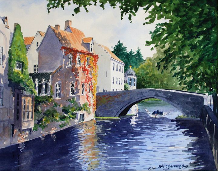 Bruges Belguim - Gardner Watercolors