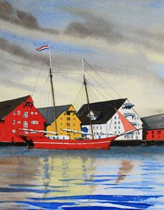 Norway - Tromso Harbor - Gardner Watercolors